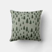 Oreiller jeté à motif d'arbre pin minimal (Verso)