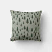 Oreiller jeté à motif d'arbre pin minimal (Recto)