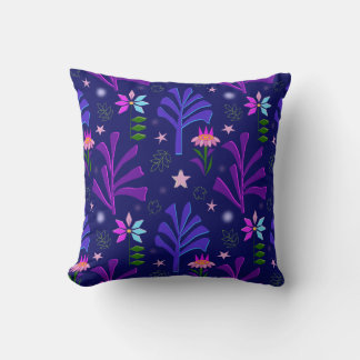 Oreiller jeté à motif de forêt enchantée