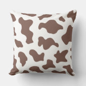 Oreiller jeté à motif imprimé vache tacheté de fer (Recto)