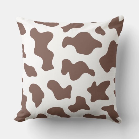 Oreiller jeté à motif imprimé vache tacheté de la (Recto)