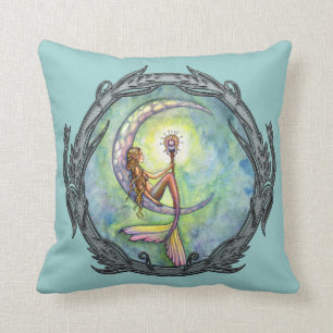 Oreiller jeté Art Fantastique Lune Sirène