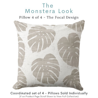 Oreiller jeté aux feuilles de Monstera
