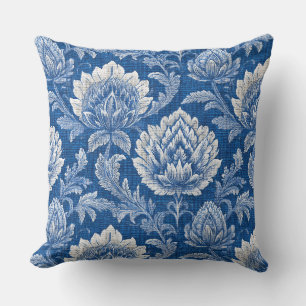 Oreiller jeté bleu des Hamptons