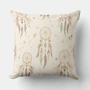 Oreiller jeté Boho Dreamcatcher Plume Éthérée