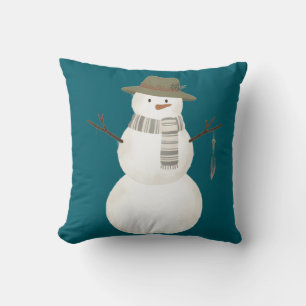 Oreiller jeté bonhomme de neige Boho neutre