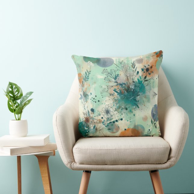 Oreiller jeté botanique Serene Sage (Chaise)