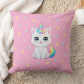Oreiller jeté Caticorn Mignon Kawaii (Couverture)