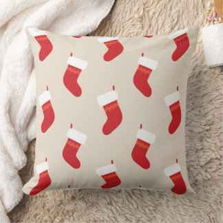Oreiller jeté Chaussette de Noël Rouge Mignon