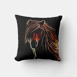 Oreiller jeté Cheval Brun