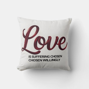 Oreiller jeté citation inspirante L'amour est souf
