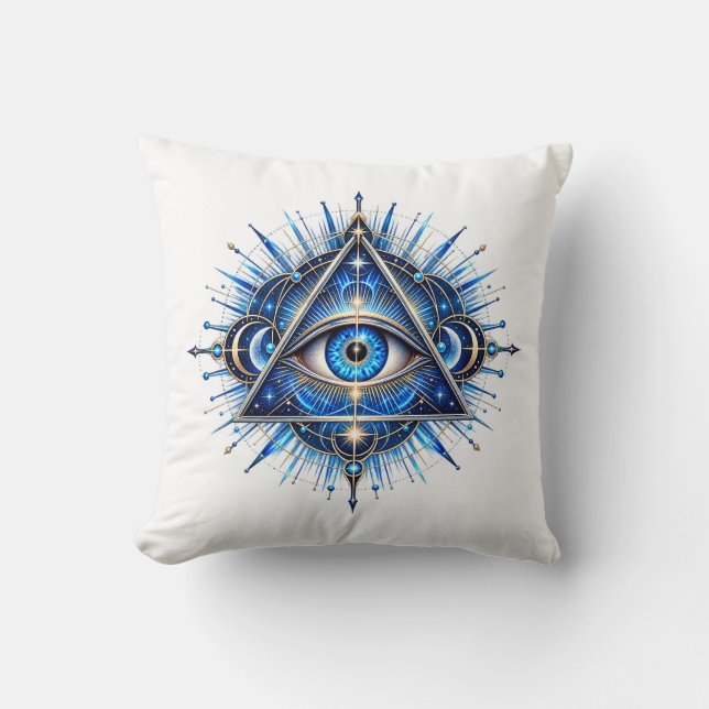 Oreiller jeté Cobalt Orbit Eye (Recto)