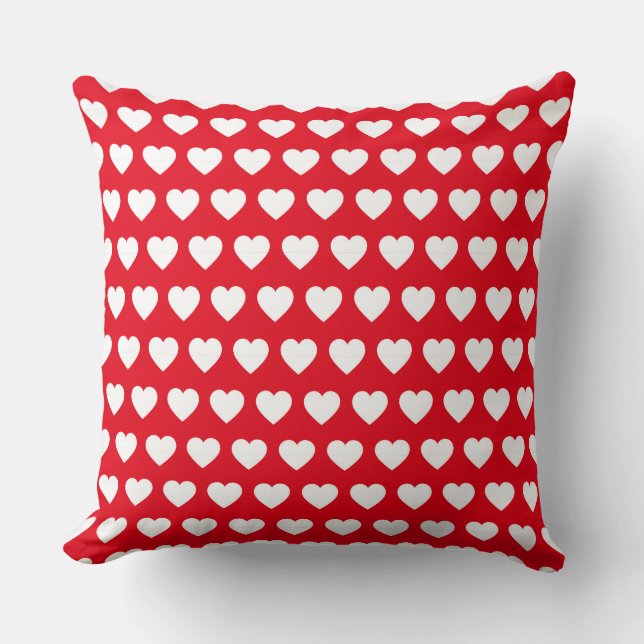 Oreiller jeté coeurs de la Saint-Valentin (Recto)