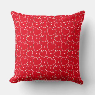 Oreiller jeté coeurs de la Saint-Valentin