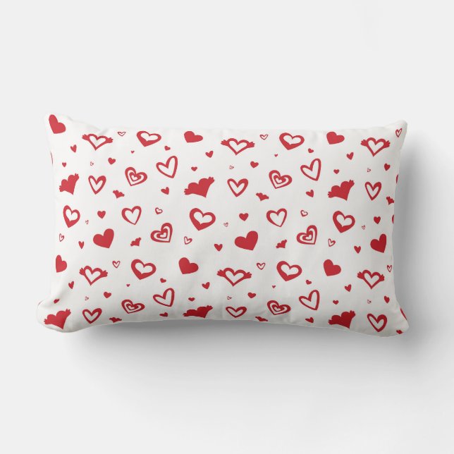 Oreiller jeté coeurs de la Saint-Valentin (Recto)