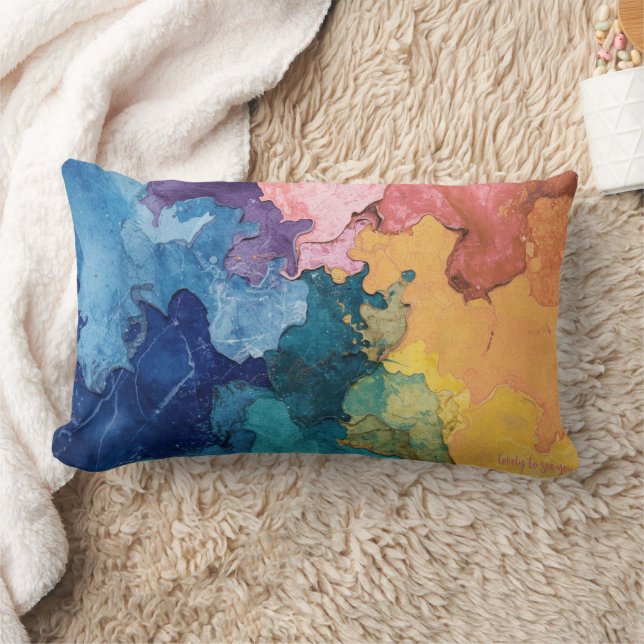 Oreiller jeté combinaison de couleurs abstraite (Couverture)