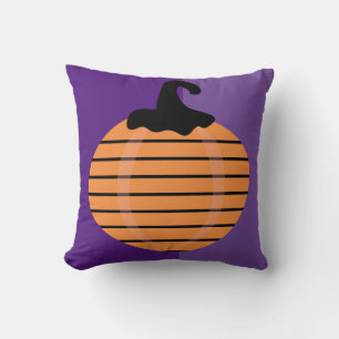 Oreiller jeté couleur orange bloc Halloween Citrou