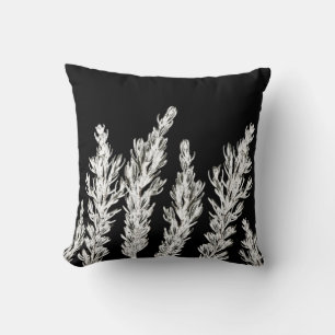 Oreiller jeté coussin de branche de feuilles d'her