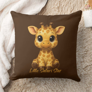 Oreiller jeté de bébé girafe mignon
