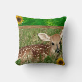 Oreiller jeté de cerf de campagne mignon (Recto)