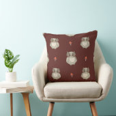 Oreiller jeté de chouette rustique (Chaise)