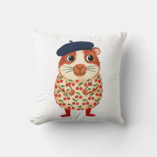 Oreiller jeté de cochon d'Inde mignon