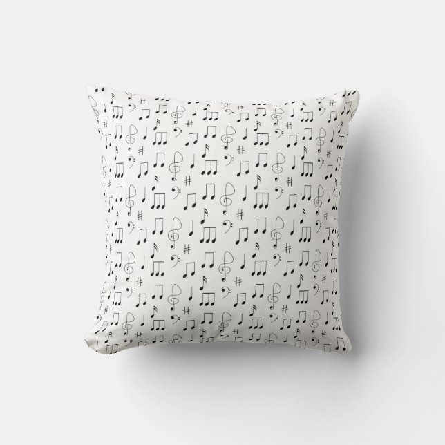 Oreiller jeté de notes de musique pour n'importe q (Recto)