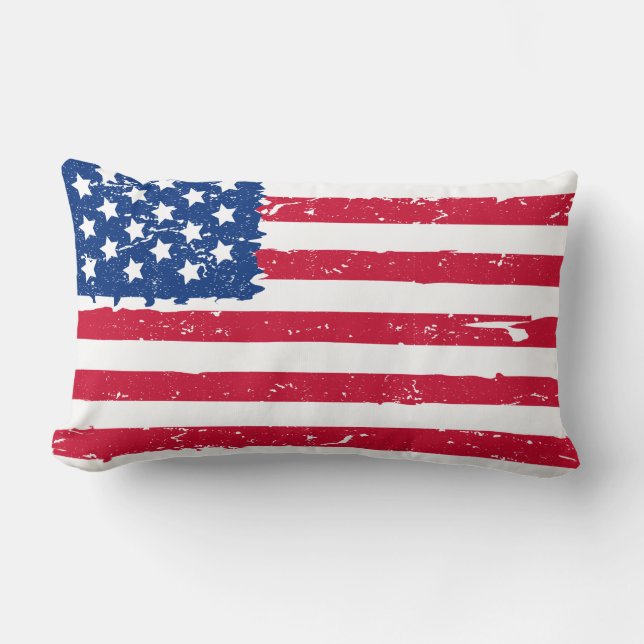 Oreiller jeté drapeau américain (Recto)