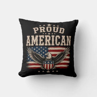 Oreiller jeté drapeau américain fier USA
