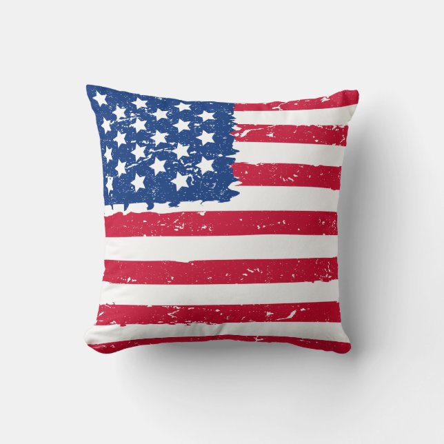 Oreiller jeté Drapeau USA (Recto)