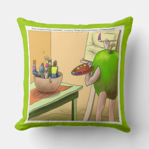 Oreiller jeté en coton drôle People Still Life Jum