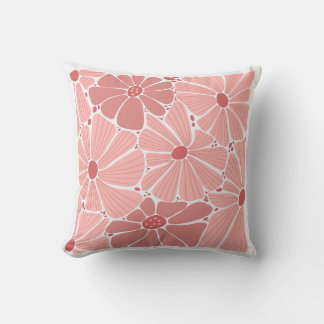 Oreiller jeté Fleur de Daisy Rose Corail Doux Rétr