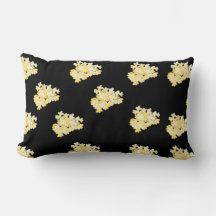 Oreiller Jeté Fleurs Jaunes