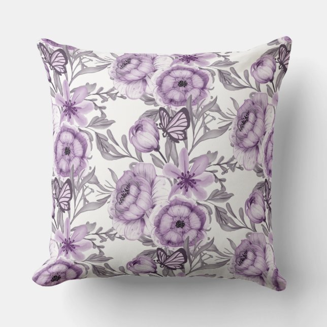 Oreiller jeté floral (Recto)
