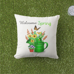 Oreiller jeté floral de printemps