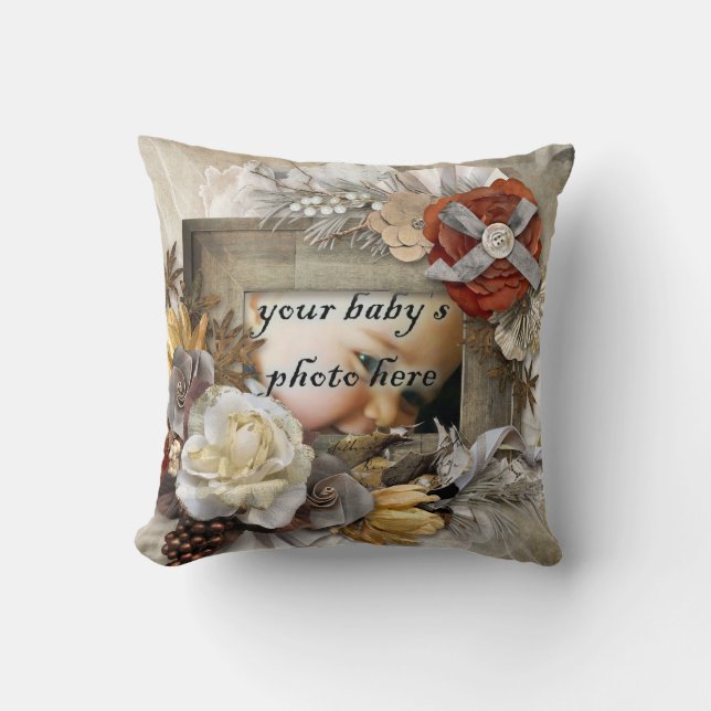 Oreiller jeté floral fleuri (Recto)