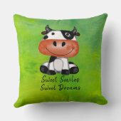 Oreiller jeté Green Sweet Smiles - Sweet Dreams (Verso)