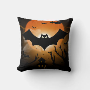 Oreiller jeté Halloween effrayant Maison hantée Go