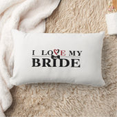 Oreiller jeté J'aime ma mariée (Couverture)