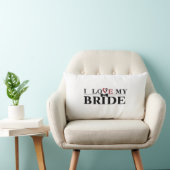 Oreiller jeté J'aime ma mariée (Chaise)