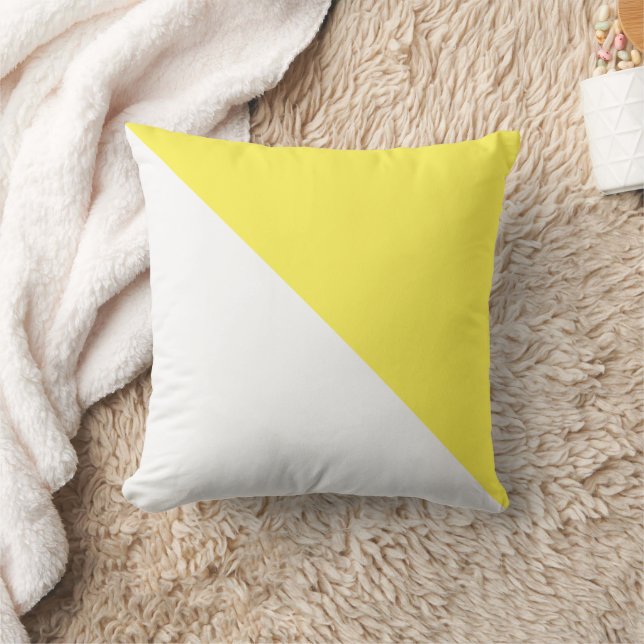 Oreiller jeté jaune diagonal Two Tone (Couverture)