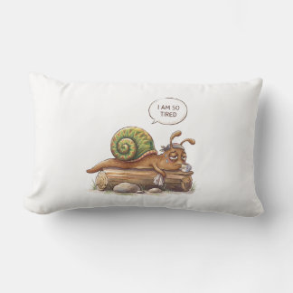 Oreiller jeté Je suis si fatigué" Escargot épuisé