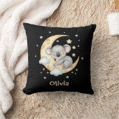 Oreiller jeté Koala Mignon Rêveur (Couverture)