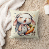 Oreiller jeté Lapin Bunny endormi (Couverture)