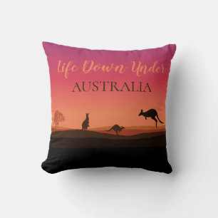 Oreiller jeté Life Down Under Kangaroo Australie