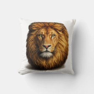 Oreiller jeté Lion Face Cushio d'animal de jungl