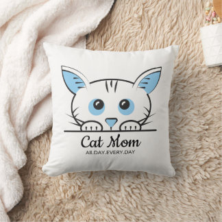 Oreiller jeté Maman Chat Mignon