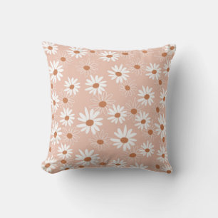 Oreiller jeté moderne et chic à motif de marguerit