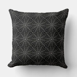 Oreiller jeté motif toile d'araignée