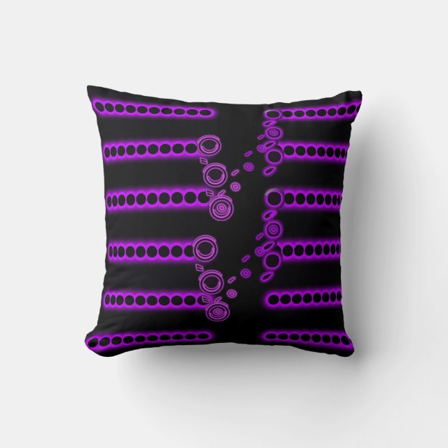 Oreiller jeté motif violet  (Recto)